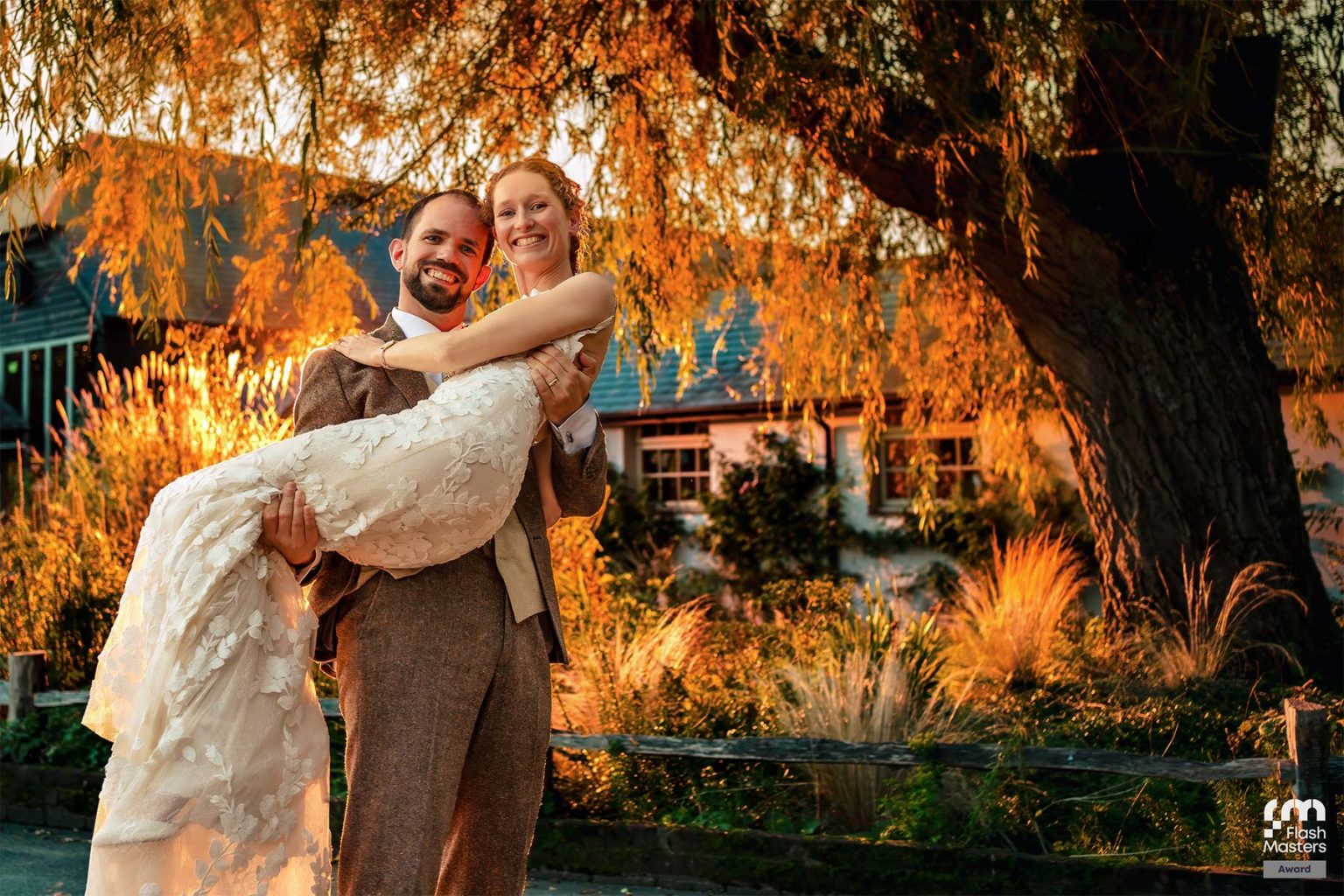 Candid wedding photo at Kimbridge Barn